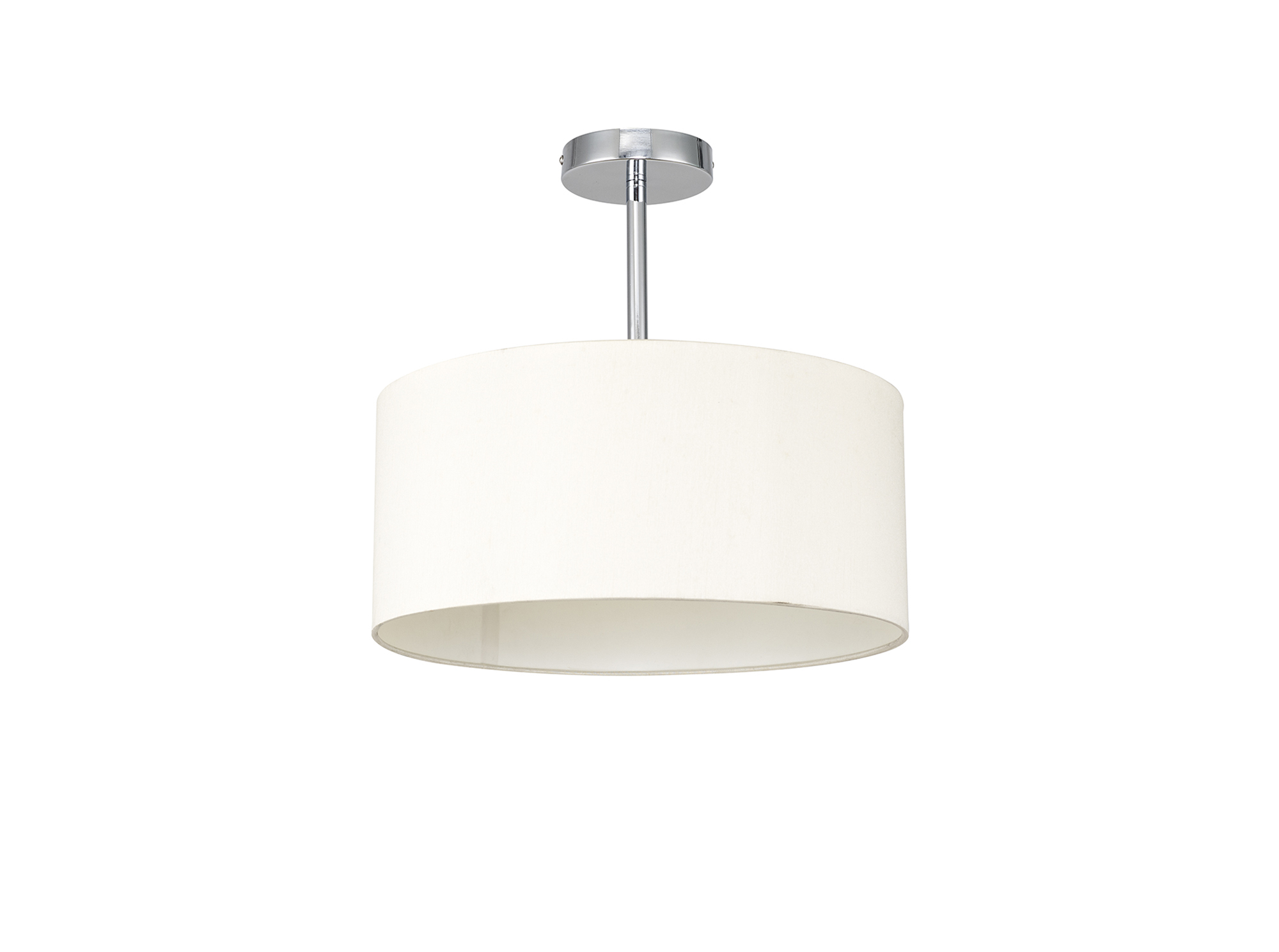 Baymont 40cm Semi Flush 1 Light Polished Chrome, Ivory Pearl DK0087  Deco Baymont